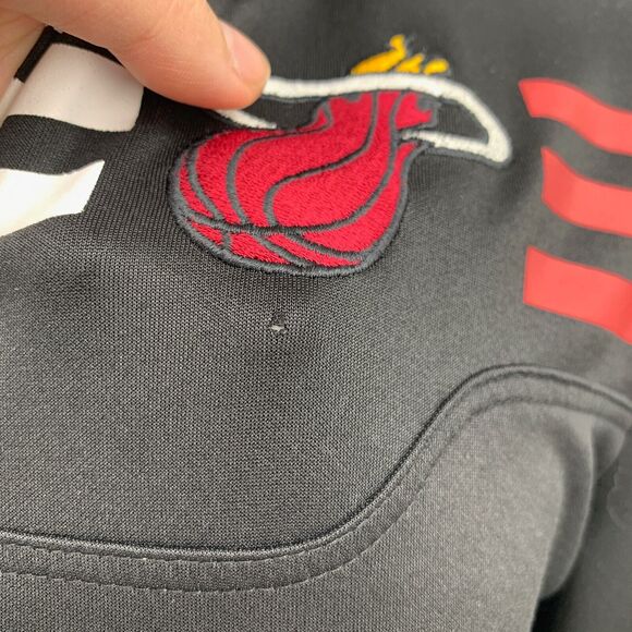 Adidas Jacket Womens S Small Black NBA Miami Heat Full Zip Basketball *READ - Picture 4 of 16